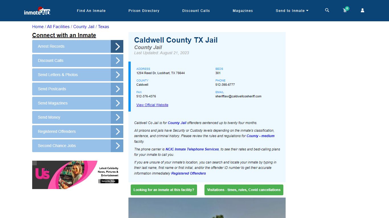 Caldwell County TX Jail - Inmate Locator - Lockhart, TX